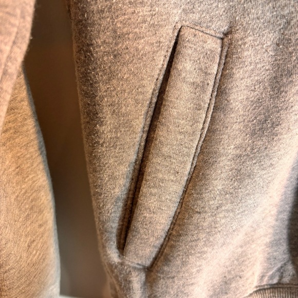 COMME DES GARCONS PLAY Sz S Hoodie with Heart Patch and Decals at Back Zipper - Picture 3 of 12